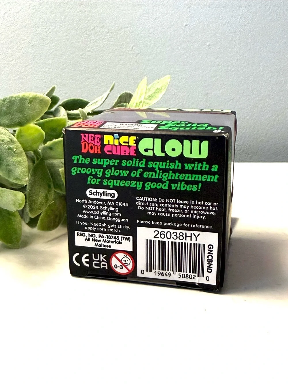 NWT, NeeDoh Nice Cube Glow, Purple - Picture 3 of 3